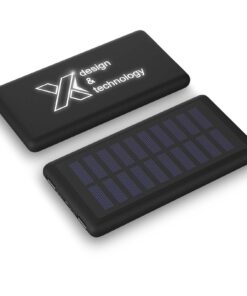 SCX.design P30 8000 mAh Solar Powerbank mit Leuchtlogo