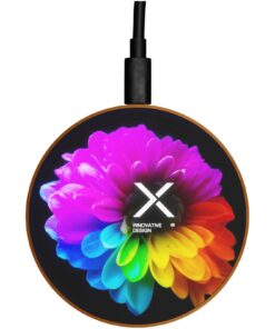 Alternative view of SCX.design W13 kabellose Ladestation aus Holz mit Leuchtlogo braun