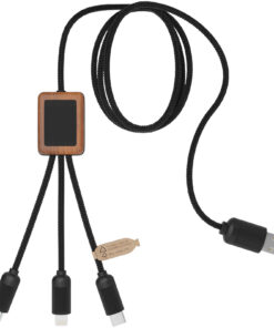 Alternative view of SCX.design C29 3-in-1 Bambuskabel mit Leuchtlogo holz