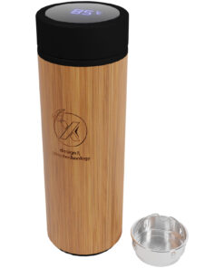 SCX.design D11 500 ml Smart Flasche aus Bambus mit Leuchtlogo holz 11 2PX05671 E1