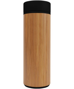 SCX.design D11 500 ml Smart Flasche aus Bambus mit Leuchtlogo holz 10 2PX05671 F1