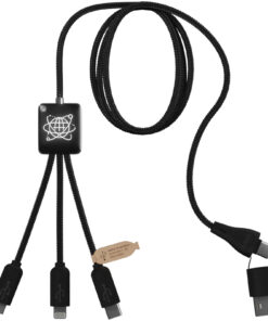 SCX.design C45 5-in-1 rPET-Ladekabel mit Datentransfer