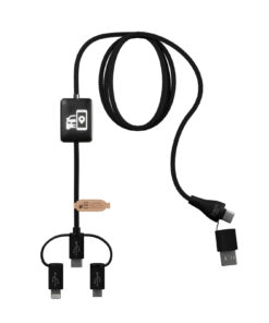 SCX.design C48 CarPlay 5-in-1 Ladekabel mit Leuchtlogo
