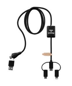 Alternative view of SCX.design C48 CarPlay 5-in-1 Ladekabel mit Leuchtlogo schwarz