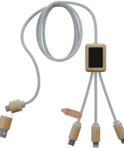 SCX.design C49 5-in-1 Ladekabel mit Leuchtlogo hellbraun 10 2PX12670 B1