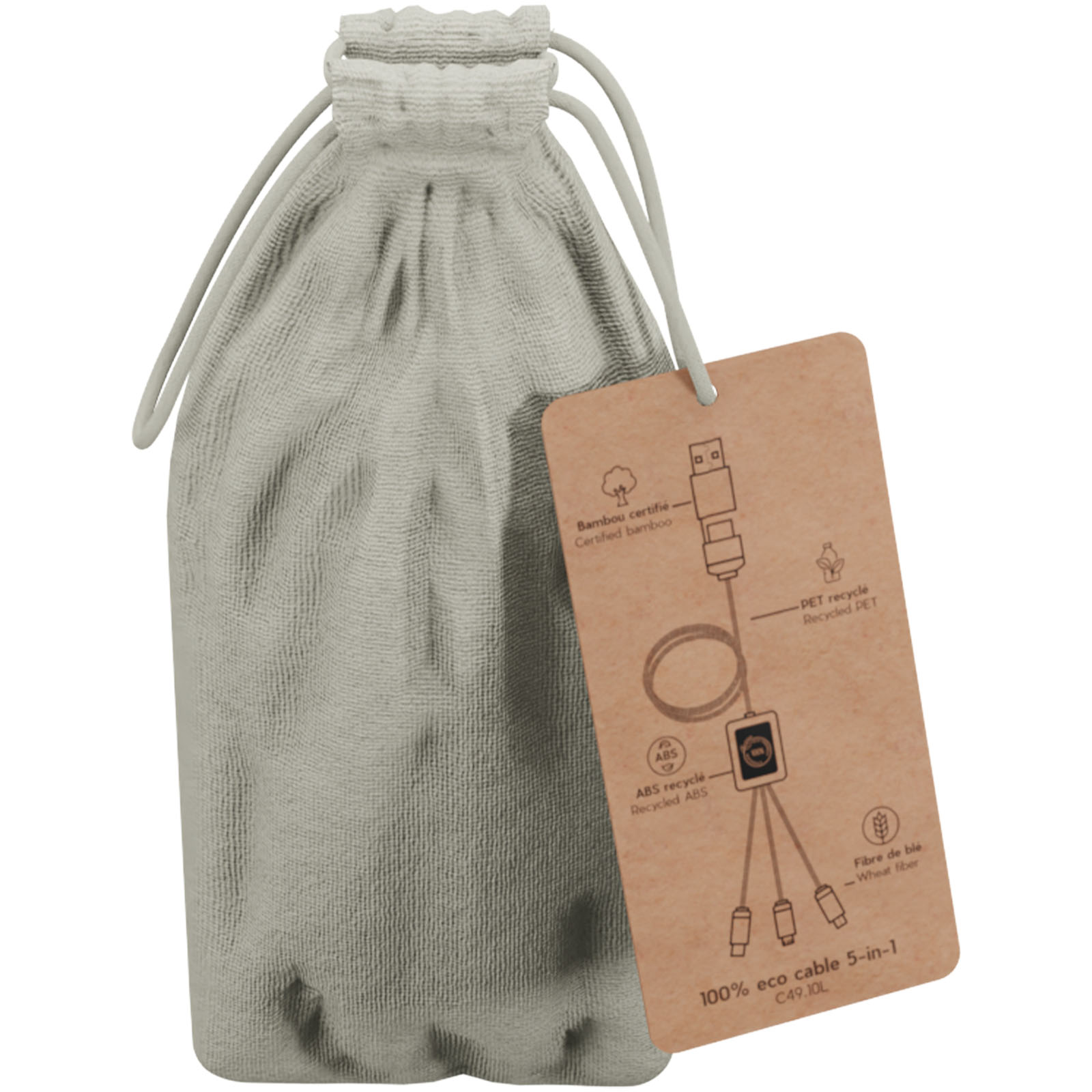 SCX.design C49 5-in-1 Ladekabel mit Leuchtlogo hellbraun 6 SCX.design C49 5-in-1 Ladekabel mit Leuchtlogo hellbraun – Bild 4