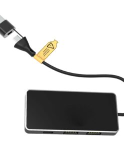 Alternative view of SCX.design H20 8-in-1 USB-Hub mit dualem Eingang und 6 Ports und Leuchtlogo schwarz