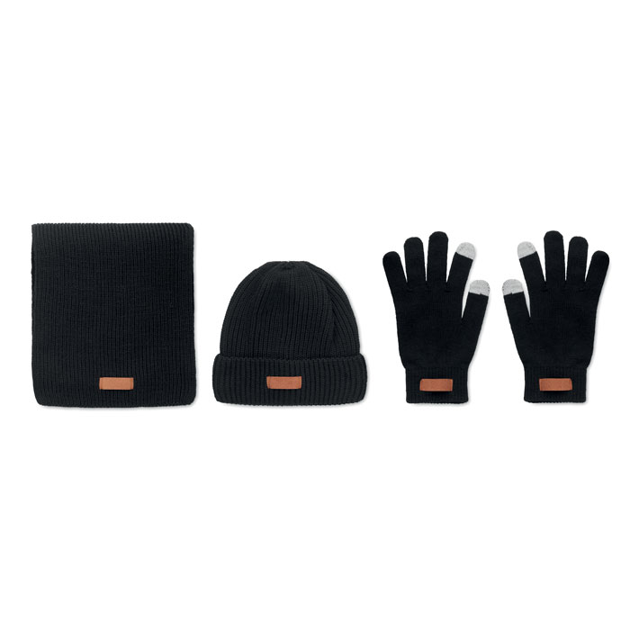 Winter-Accessoires RPET DENALI Schwarz 5 Winter-Accessoires RPET DENALI Schwarz – Bild 3