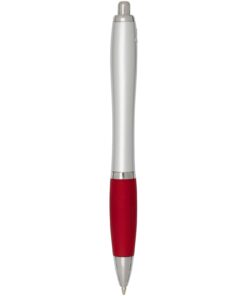 Nash RCS Kugelschreiber aus recyceltem Kunststoff mit silbernem Schaft und farbigem Griff (schwarze Tinte) 8 10644921 B1