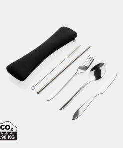 4-teiliges wiederverwendbares Besteckset aus Stainless-Steel