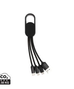 4-in-1 Kabel mit Karabiner-Clip