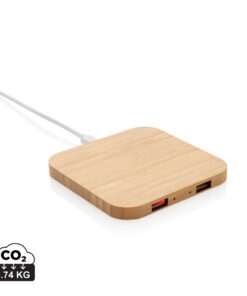 5W-Wireless-Charger aus Bambus mit USB