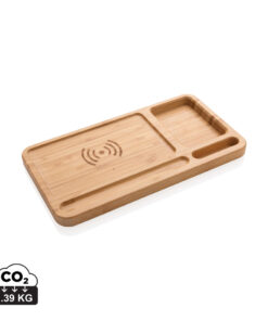 Bambus Schreibtisch-Organizer mit 5W Wireless Charger