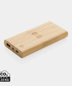 8.000mAh Bambus-Wireless-Powerbank