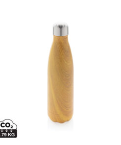 Vakuumisolierte Stainless Steel Flasche mit Holzoptik