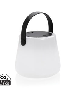 SolarGlow Außenleuchte aus RCS rec. Kunststoff mit USB-Lampe