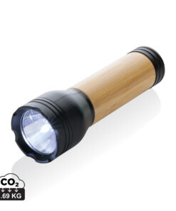 Lucid 3W Taschenlampe aus RCS recycelt. Kunststoff & Bambus