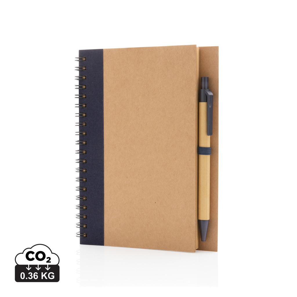 Kraft Spiral-Notizbuch mit Stift 3 Kraft Spiral-Notizbuch mit Stift