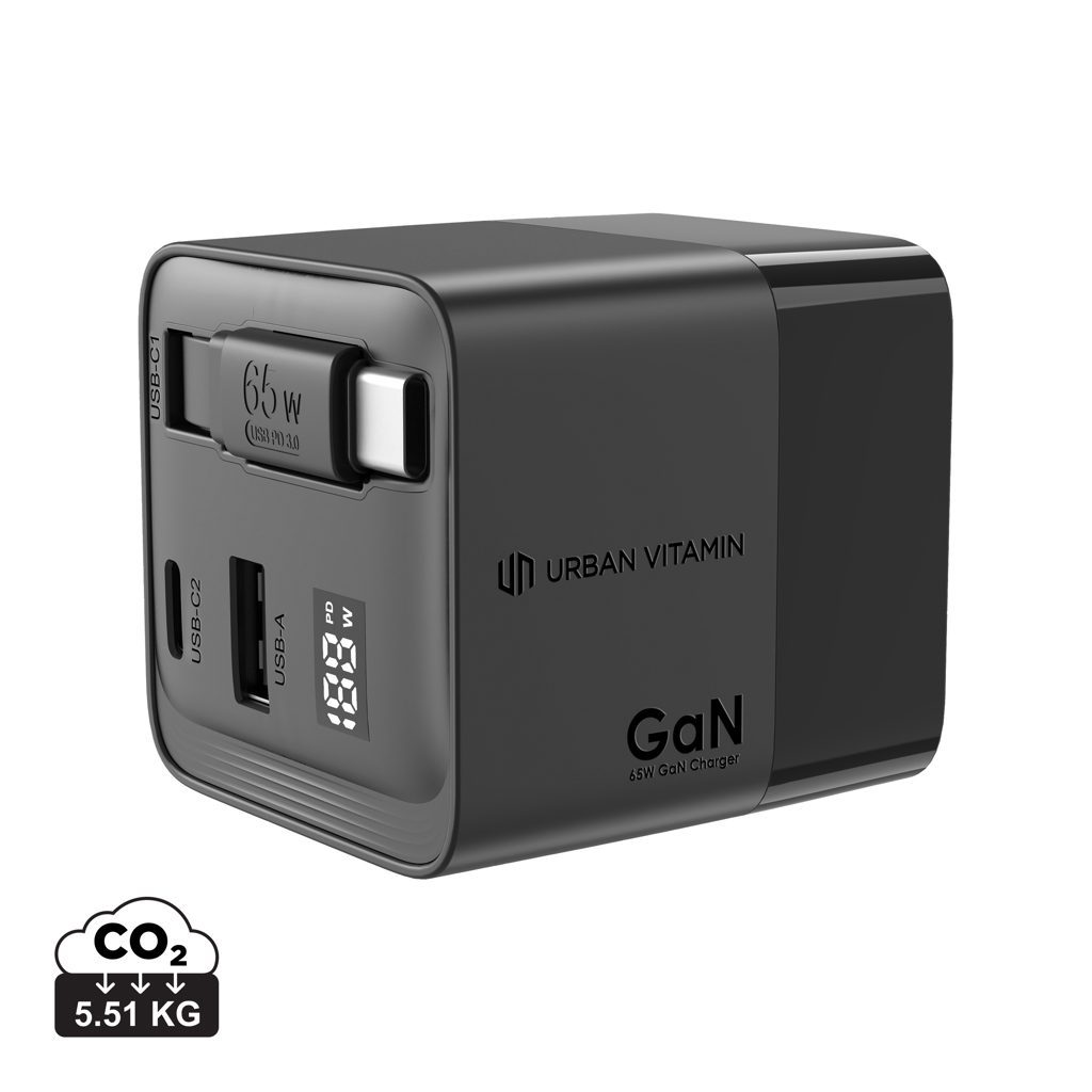 Urban Vitamin Mendocino 65W GaN-Charger mit einziehb. Kabel 3 Urban Vitamin Mendocino 65W GaN-Charger mit einziehb. Kabel
