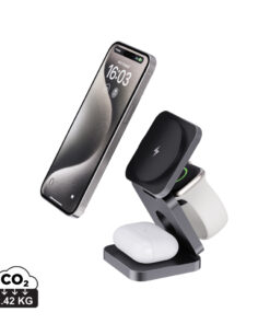 Terra faltbares 3-in-1 15W Charger aus RCS rec. Aluminium