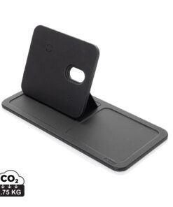 Swiss Peak 3-in-1- Wireless-Charging Desk-Tray aus RCS rPU