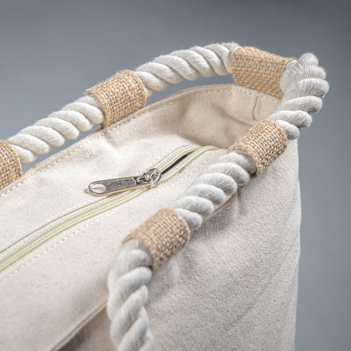Strandtasche Canvas 280g/m² MAKENKE Beige 7 Strandtasche Canvas 280g/m² MAKENKE Beige – Bild 5