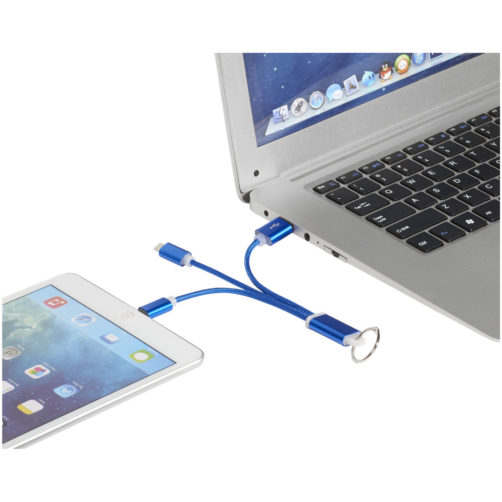 Metal 3-in-1 Ladekabel mit Schlüsselanhänger 5 Metal 3-in-1 Ladekabel mit Schlüsselanhänger – Bild 3