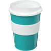 Americano® Medio 300 ml Becher mit Schutzring aquablau / weiss 1 Americano® Medio 300 ml Becher mit Schutzring