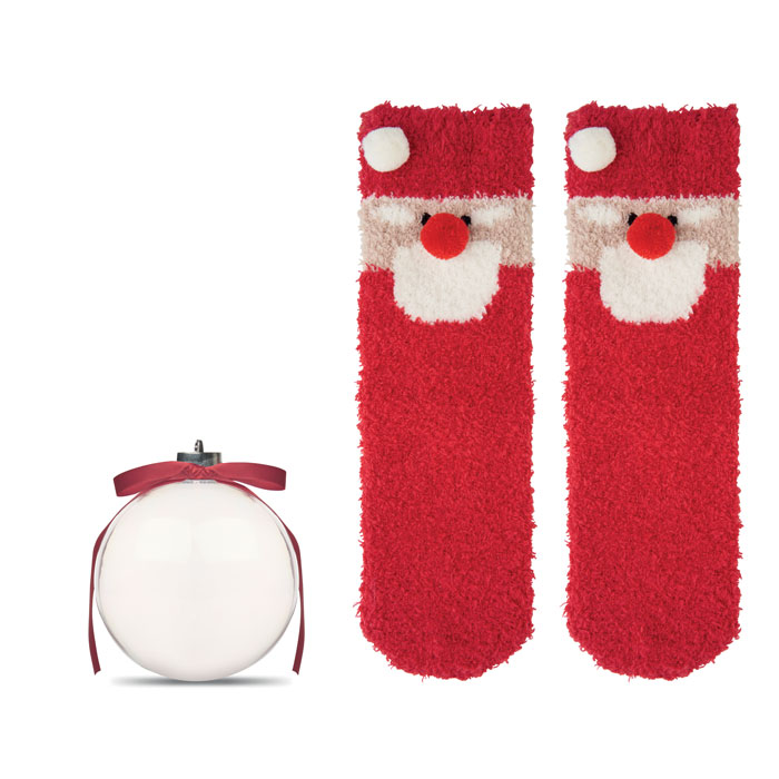 Weihnachtsbaumkugel mit Socken SNUG M Rot 5 Weihnachtsbaumkugel mit Socken SNUG M Rot – Bild 3