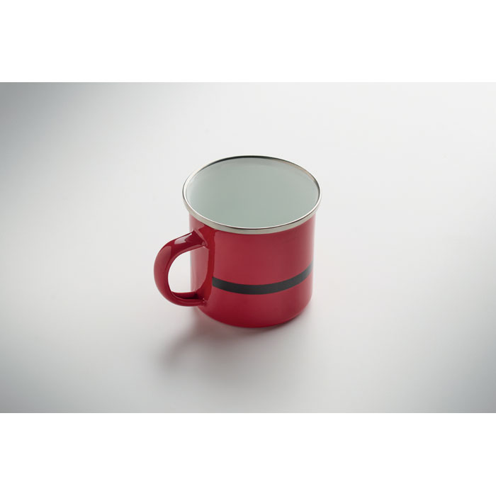 Emaille-Becher 300ml SANTAMEL Rot 7 Emaille-Becher 300ml SANTAMEL Rot – Bild 6