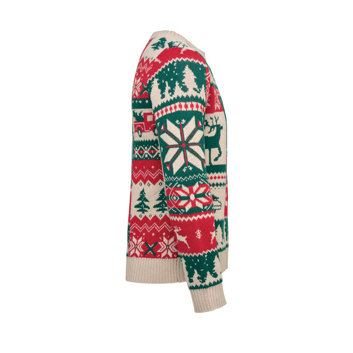 Weihnachtspullover L-XL SHIMIS XL Beige 3 Weihnachtspullover L-XL SHIMIS XL Beige – Bild 2