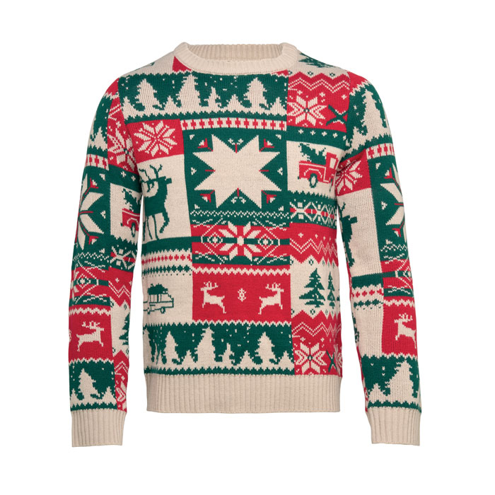 Weihnachtspullover L-XL SHIMIS XL Beige 2 Weihnachtspullover L-XL