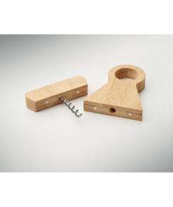 Flaschenhalter & Öffner Bambus STANDTURN Holz – Bild 4