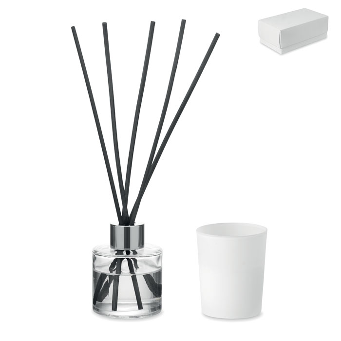 Raumduft Vanille-Aroma KALOMA SET Weiß 3 Raumduft Vanille-Aroma
