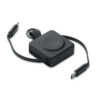 Einziehbares 100W-Typ-C-Kabel SKILFUL Schwarz 2 Einziehbares 100W-Typ-C-Kabel