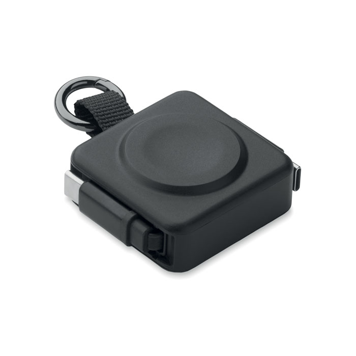 Einziehbares 100W-Typ-C-Kabel SKILFUL Schwarz 4 Einziehbares 100W-Typ-C-Kabel SKILFUL Schwarz – Bild 2
