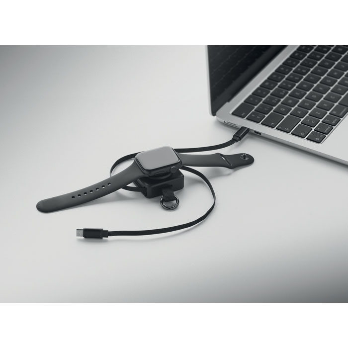 Einziehbares 100W-Typ-C-Kabel SKILFUL Schwarz 5 Einziehbares 100W-Typ-C-Kabel SKILFUL Schwarz – Bild 3