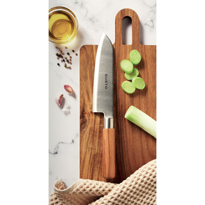 Kochmesser mit Buchenholz SLICE Silber 7 Kochmesser mit Buchenholz SLICE Silber – Bild 5