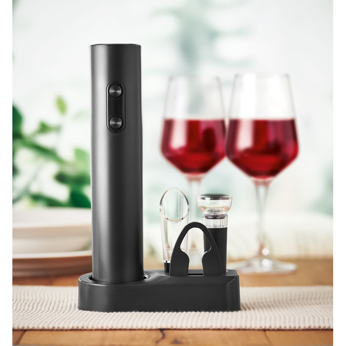 Elektrischer Korkenzieher VINO SET Schwarz 6 Elektrischer Korkenzieher VINO SET Schwarz – Bild 4