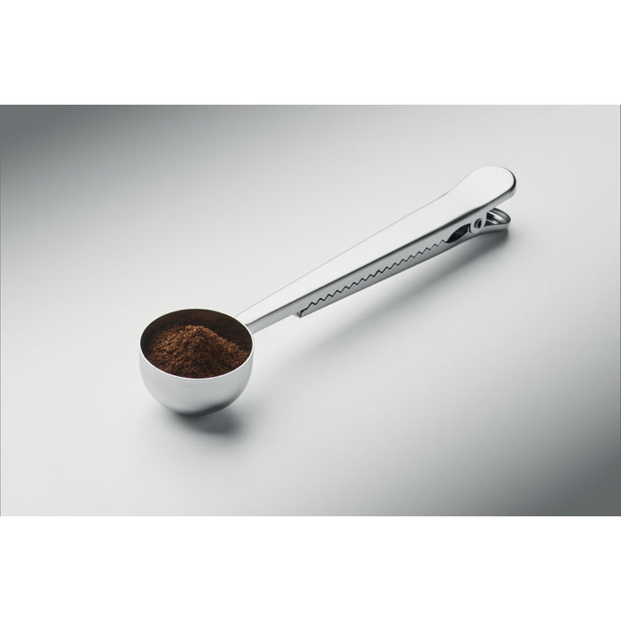 Dosierlöffel mit Klemme SPOONCOOP Silber 5 Dosierlöffel mit Klemme SPOONCOOP Silber – Bild 3