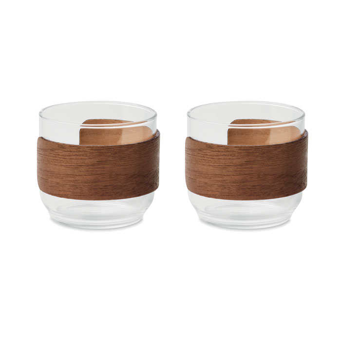 Kaffeegläser-Set BOGOTA SET Holz 3 Kaffeegläser-Set