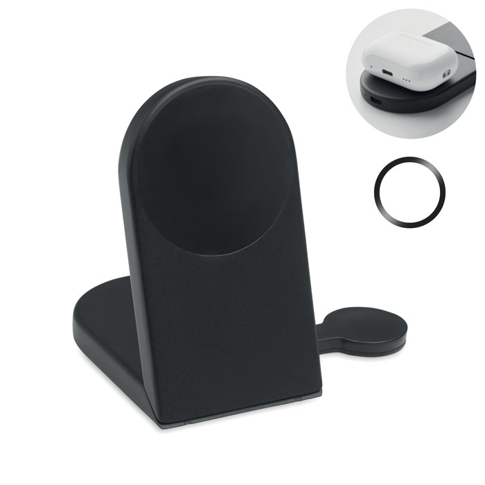 3in1 kabellose Ladestation ELASTI Schwarz 3 3in1 kabellose Ladestation