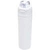 Theron 800 ml RCS-Wasserflasche aus recyceltem, einwandigem Edelstahl mit Multifunktionsdeckel und Klappstrohhalm
