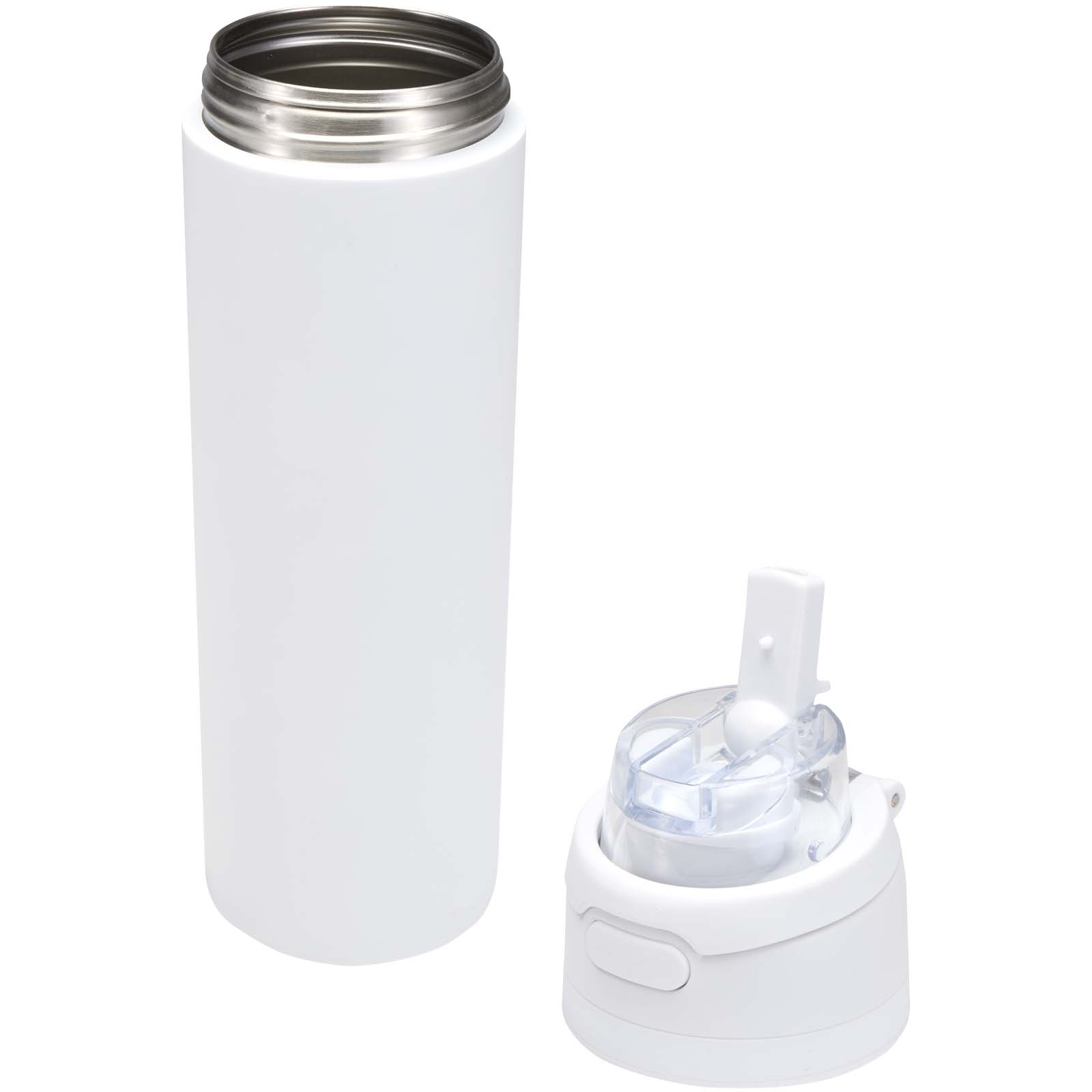 Theron 800 ml RCS-Wasserflasche aus recyceltem, einwandigem Edelstahl mit Multifunktionsdeckel und Klappstrohhalm 6 Theron 800 ml RCS-Wasserflasche aus recyceltem, einwandigem Edelstahl mit Multifunktionsdeckel und Klappstrohhalm – Bild 4