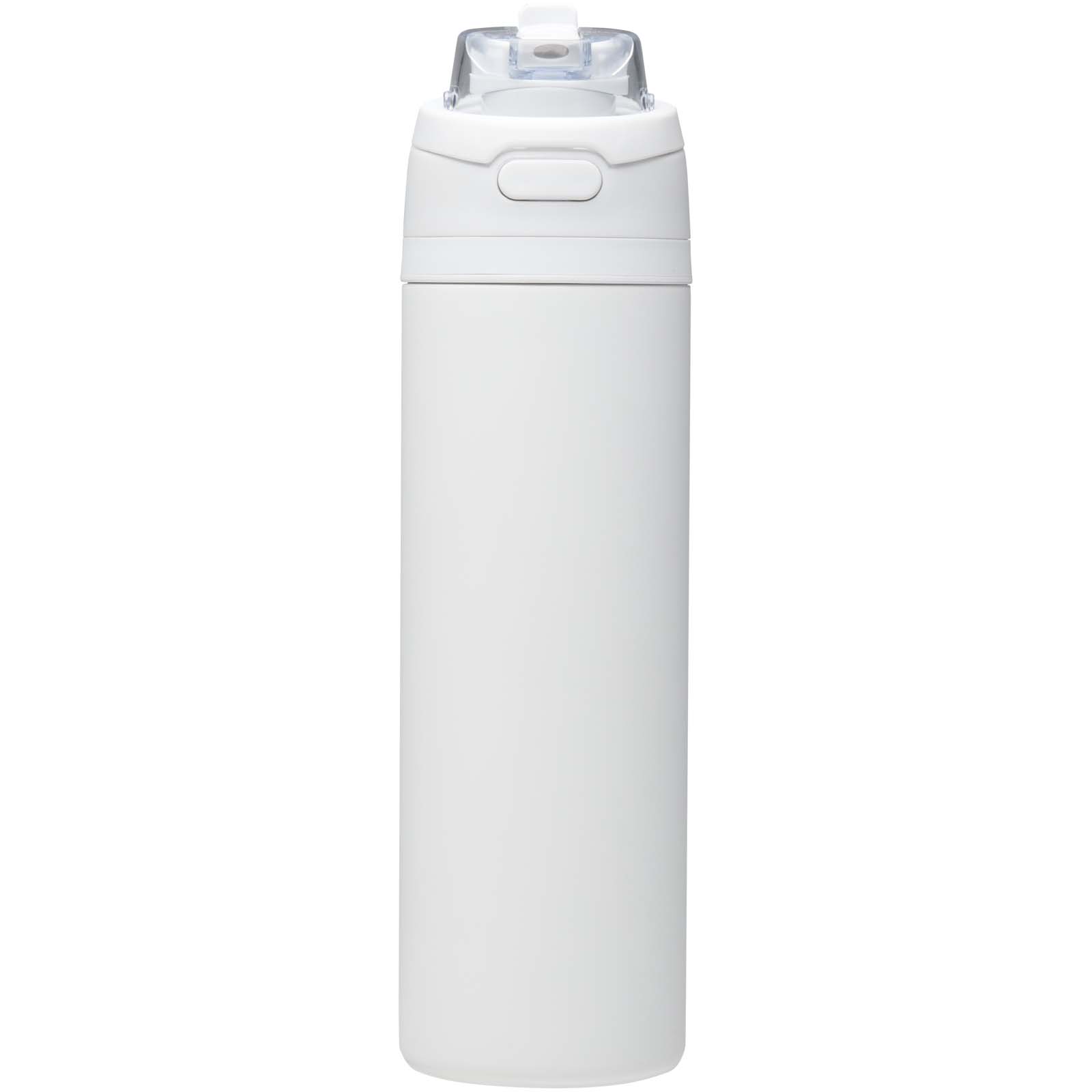 Theron 800 ml RCS-Wasserflasche aus recyceltem, einwandigem Edelstahl mit Multifunktionsdeckel und Klappstrohhalm 4 Theron 800 ml RCS-Wasserflasche aus recyceltem, einwandigem Edelstahl mit Multifunktionsdeckel und Klappstrohhalm – Bild 2