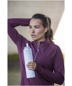 Theron 800 ml RCS-Wasserflasche aus recyceltem, einwandigem Edelstahl mit Multifunktionsdeckel und Klappstrohhalm 16 Theron 800 ml RCS-Wasserflasche aus recyceltem, einwandigem Edelstahl mit Multifunktionsdeckel und Klappstrohhalm – Bild 7