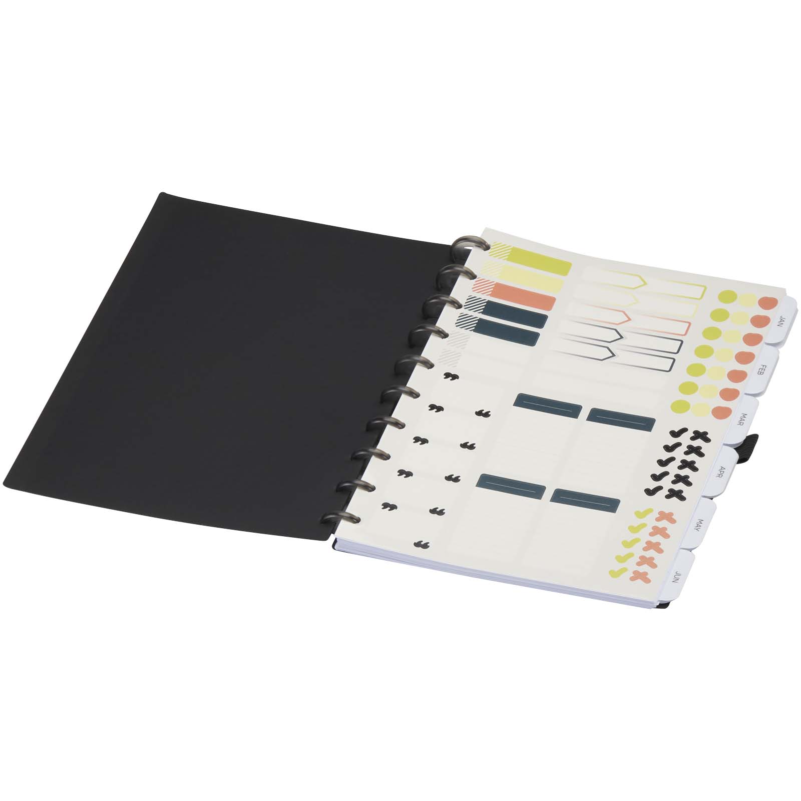 SMART-Planer mit flexiblem Einband und Scheibensystem schwarz 6 SMART-Planer mit flexiblem Einband und Scheibensystem schwarz – Bild 4