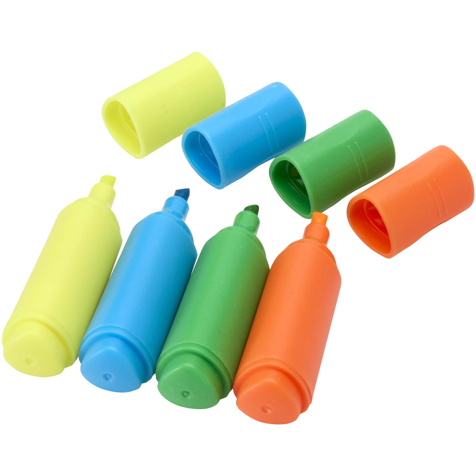 Mini-Textmarker-Set aus recyceltem Kunststoff mehrfarbig 3 Mini-Textmarker-Set aus recyceltem Kunststoff