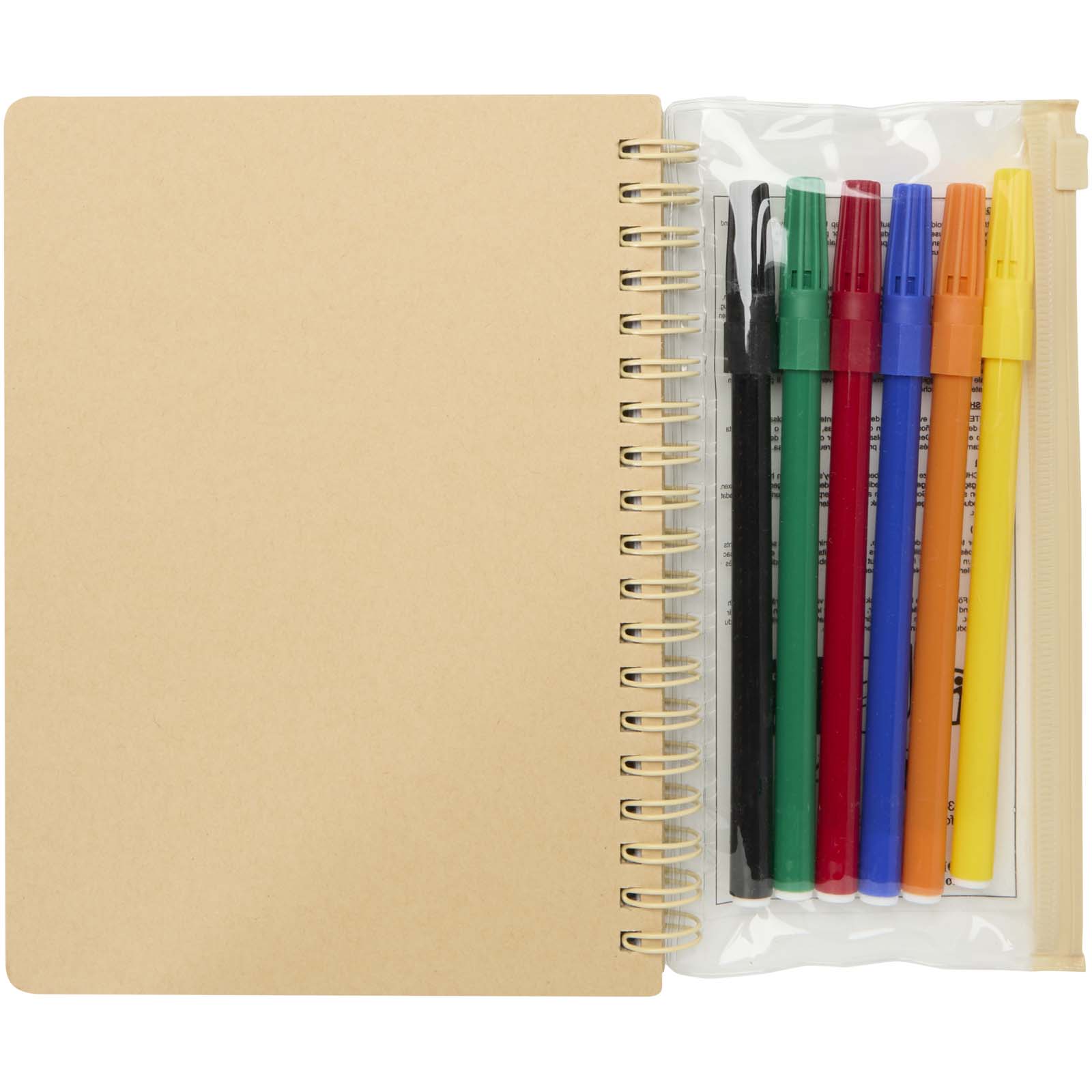 Squiggle B6 Notizbuch mit festem Einband und Marker-Set natur 5 Squiggle B6 Notizbuch mit festem Einband und Marker-Set natur – Bild 3