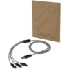 Alphecca 5-in-1-Ladekabel aus recyceltem Aluminium und RPET schwarz 2 Alphecca 5-in-1-Ladekabel aus recyceltem Aluminium und RPET